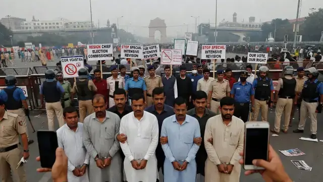 Delhi Crackdown Halts Protest Over Disputed Voter List Overhaul