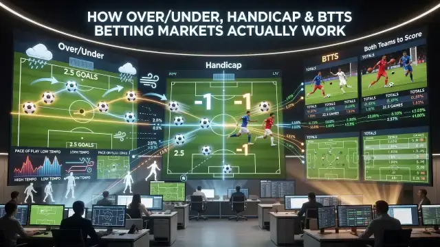 How Over/Under, Handicap and BTTS Betting Markets Actually Work